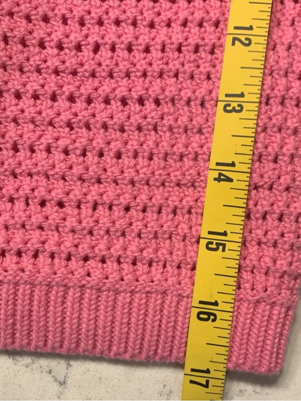 American Eagle Outfitters Pink Crochet Square Neck Sweater NWT - S - Picture 8 of 8